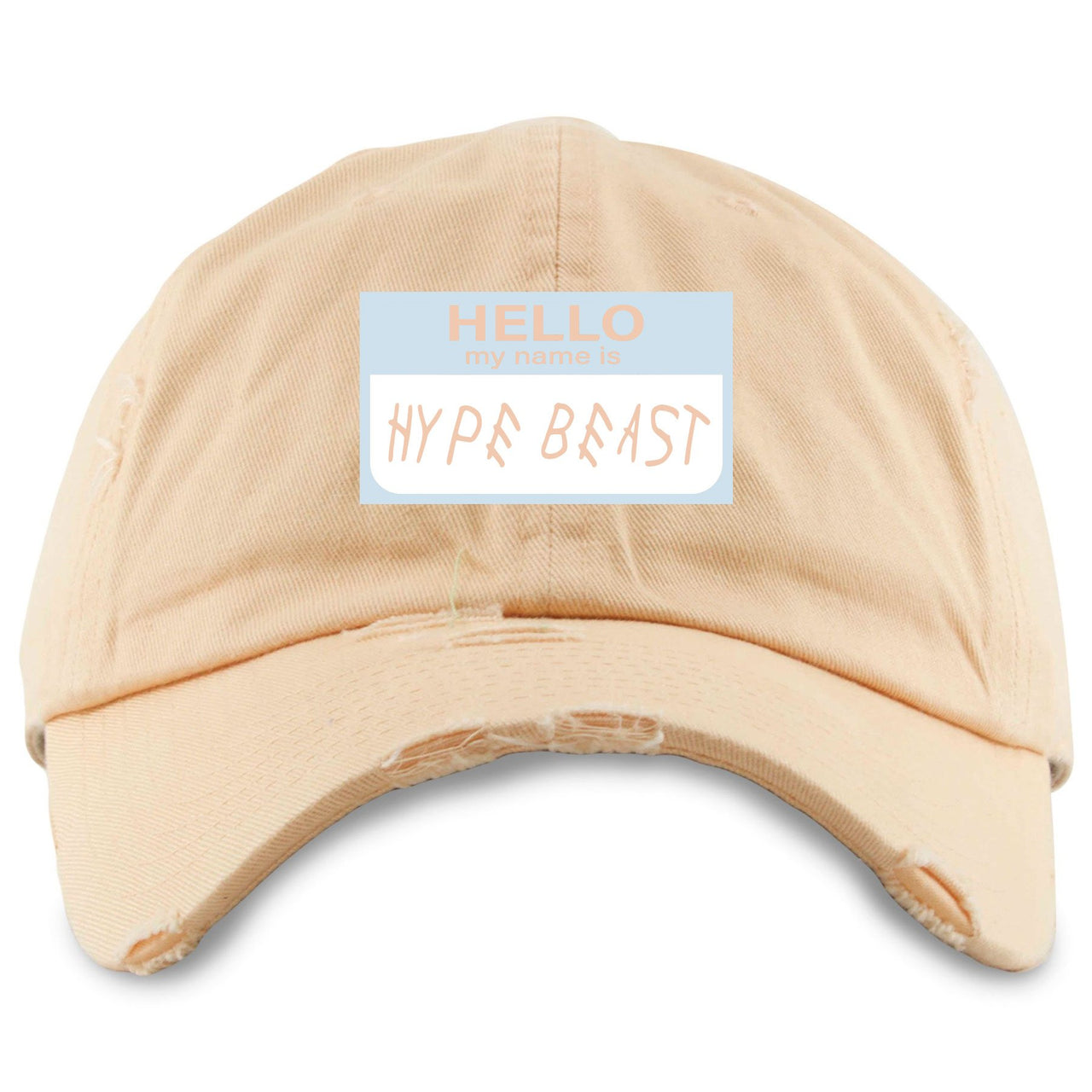Hyperspace 350s Distressed Dad Hat | Hello My Name Is Hype Beast Woe, Yellow Haze