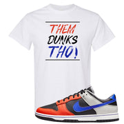 75th Anniversary Low Dunks T Shirt | Them Dunks Tho, White