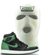 Jordan 1 Retro High OG Pine Green Gym Sneaker White Ski Mask | Hat to match Air Jordan 1 Retro High OG Pine Green Gym Shoes | Krispy Kicks