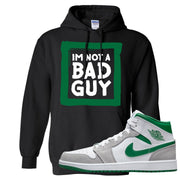 Light Smoke Pine Green Mid 1s Hoodie | I'm Not A Bad Guy, Black