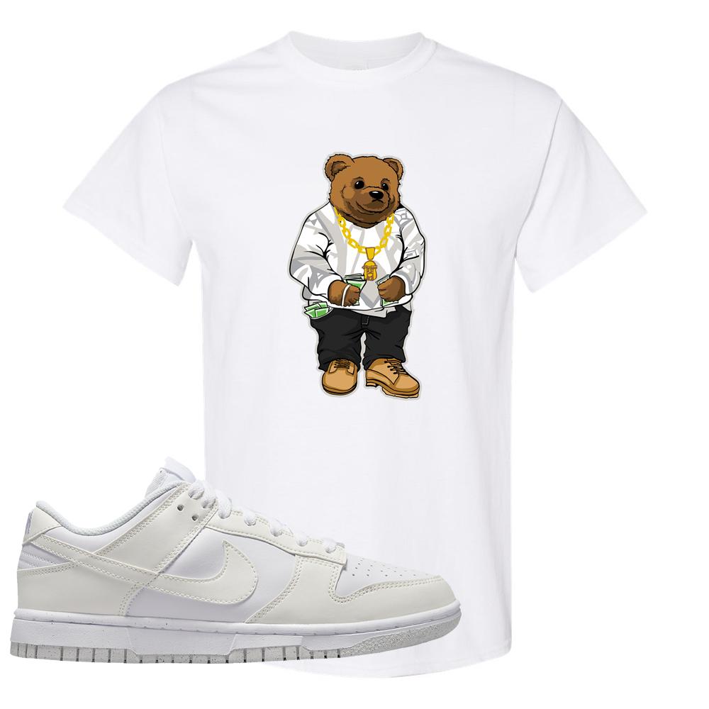 Move To Zero White Low Dunks T Shirt | Sweater Bear, White