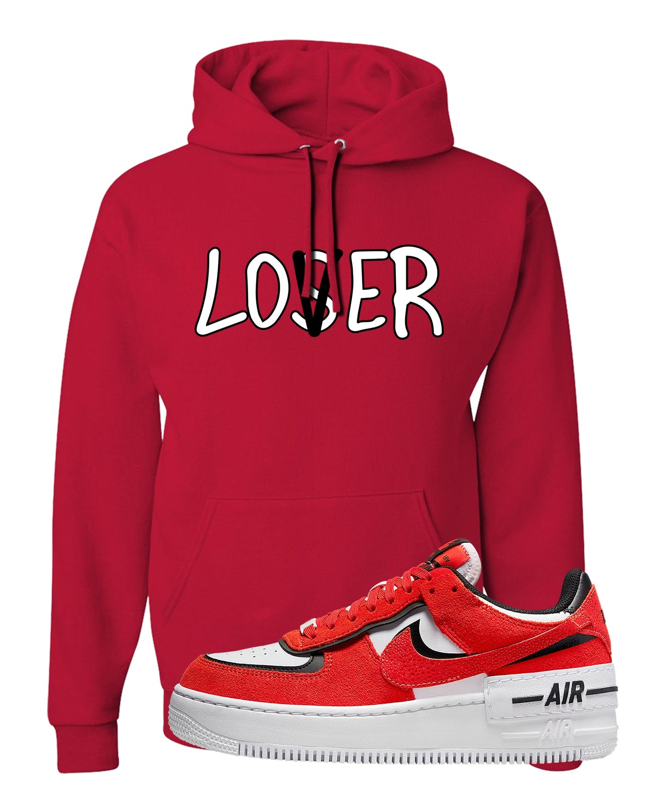 Shadow Chicago AF 1s Hoodie | Lover, Red