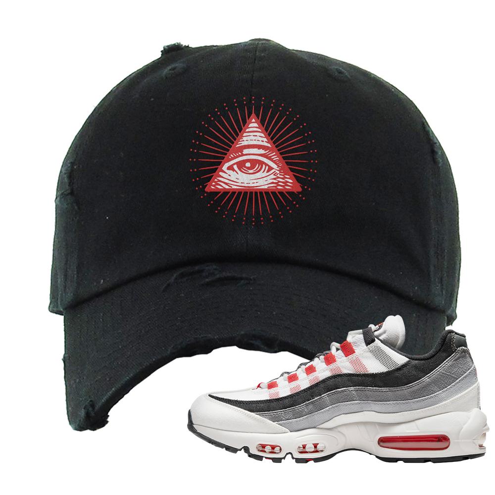 Comet 95s Distressed Dad Hat | All Seeing Eye, Black