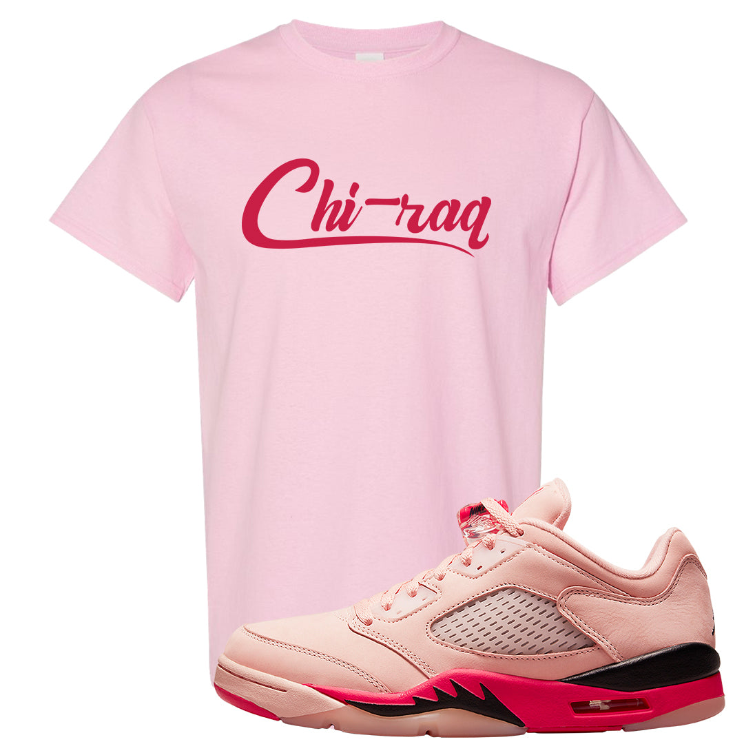 Arctic Pink Low 5s T Shirt | Chiraq, Light Pink