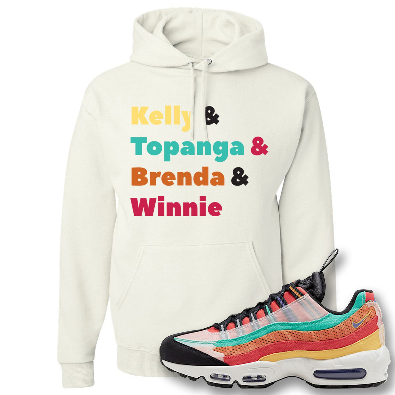 Air Max 95 Black History Month Sneaker White Pullover Hoodie | Hoodie to match Nike Air Max 95 Black History Month Shoes | Kelly And Gang