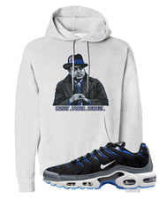 University Blue Black Pluses Hoodie | Capone Illustration, Ash