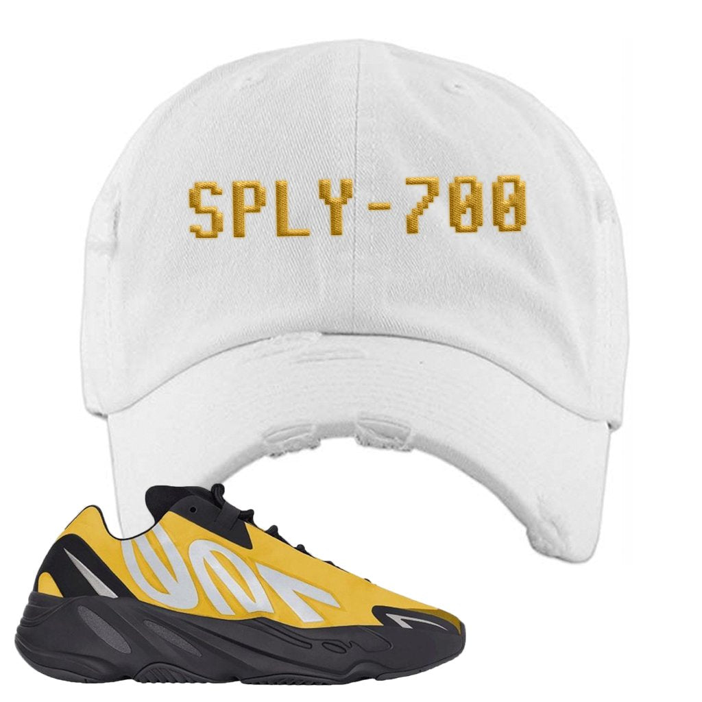 MNVN Honey Flux 700s Distressed Dad Hat | Sply-700, White