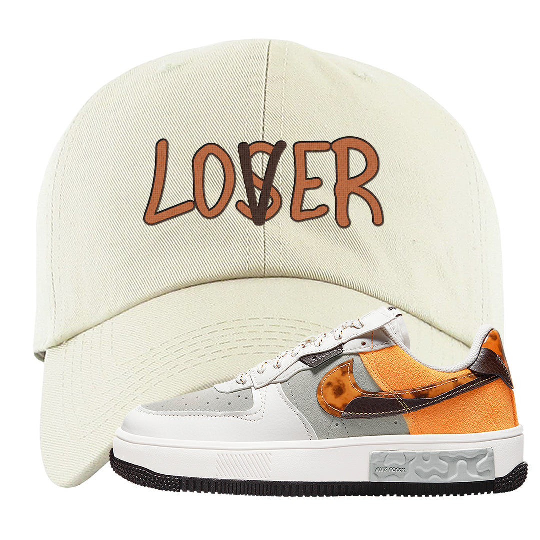 Tortoise Shell AF 1s Dad Hat | Lover, White