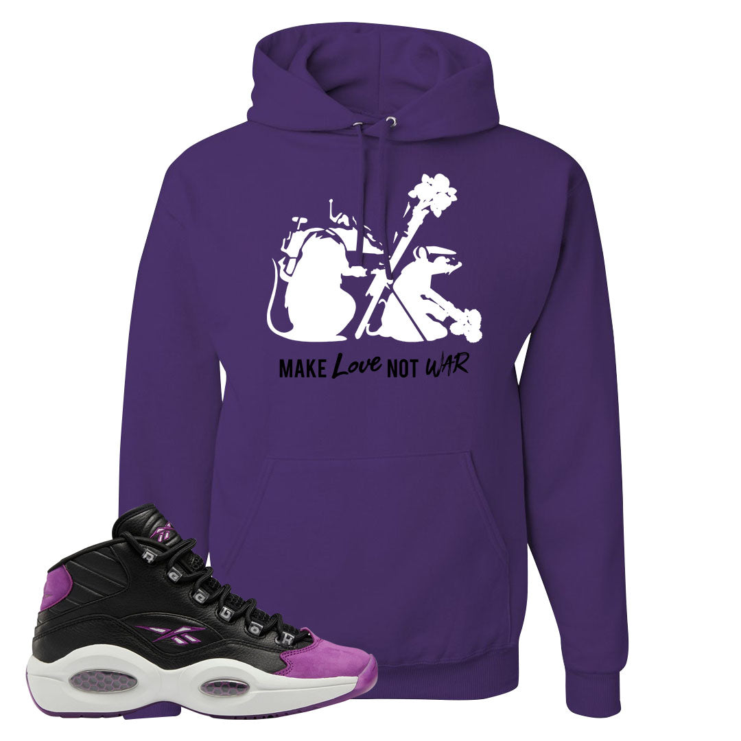 Eggplant Mid Questions Hoodie | Army Rats, Deep Purple