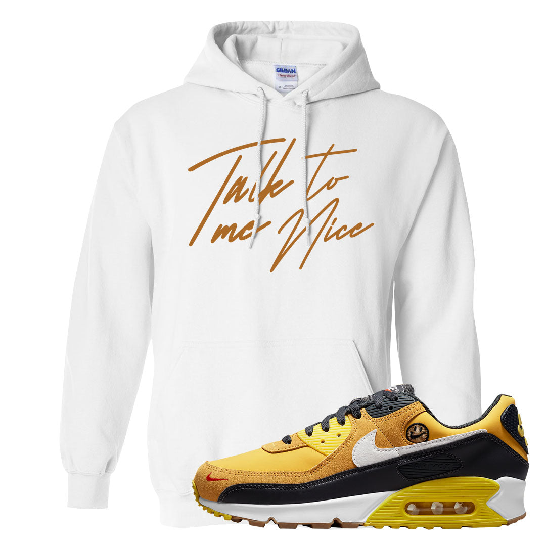 Go The Extra Smile 90s Hoodie | Talk To Me Nice, White