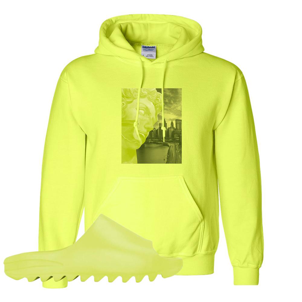 Glow Green Slides Hoodie | Miguel, Safety Yellow