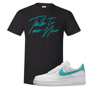 Washed Teal Low 1s T Shirt | Talk To Me Nice, Black