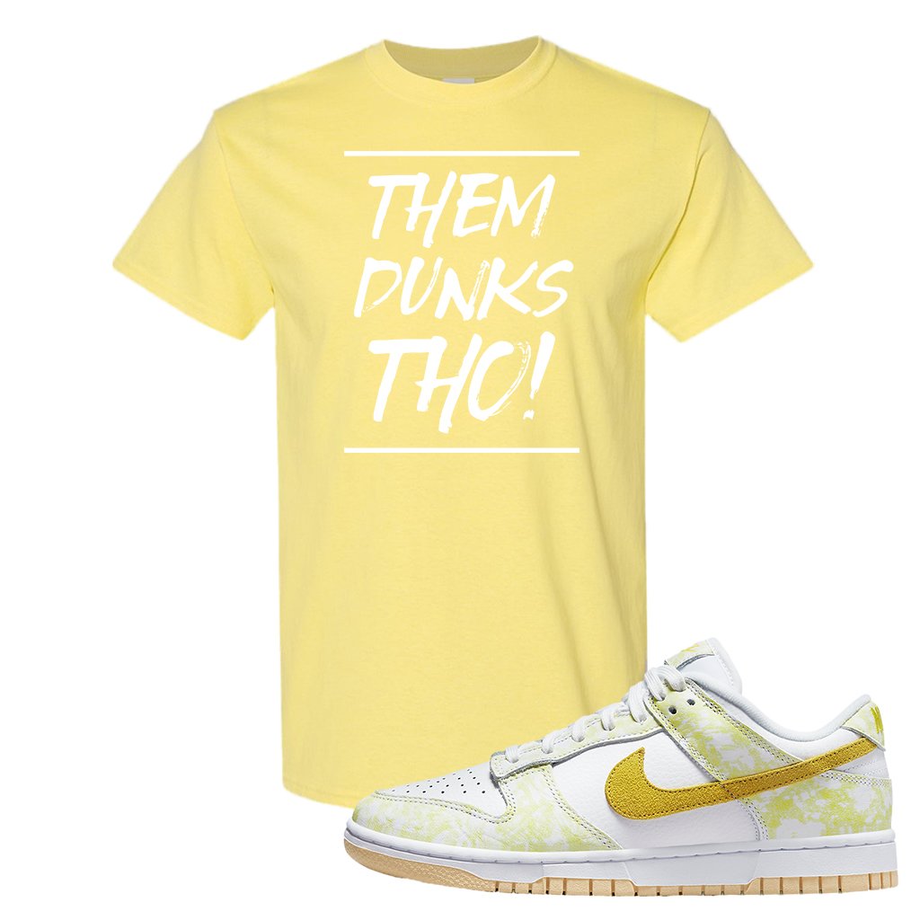 Yellow Strike Low Dunks T Shirt | Them Dunks Tho, Cornsilk