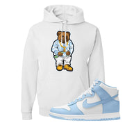 Aluminum High Dunks Hoodie | Sweater Bear, White