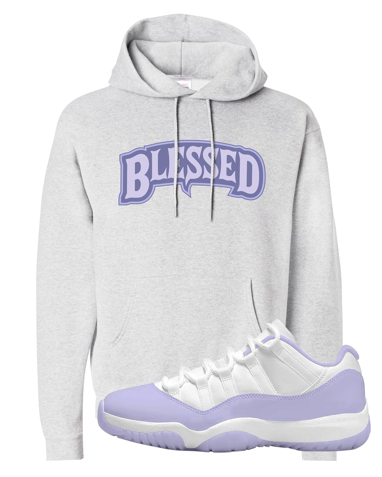 Pure Violet Low 11s Hoodie | Blessed Arch, Ash