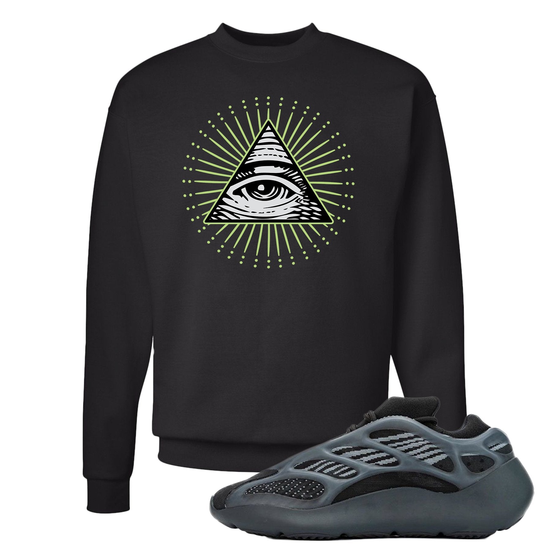 Alvah v3 700s Crewneck Sweatshirt | All Seeing Eye, Black