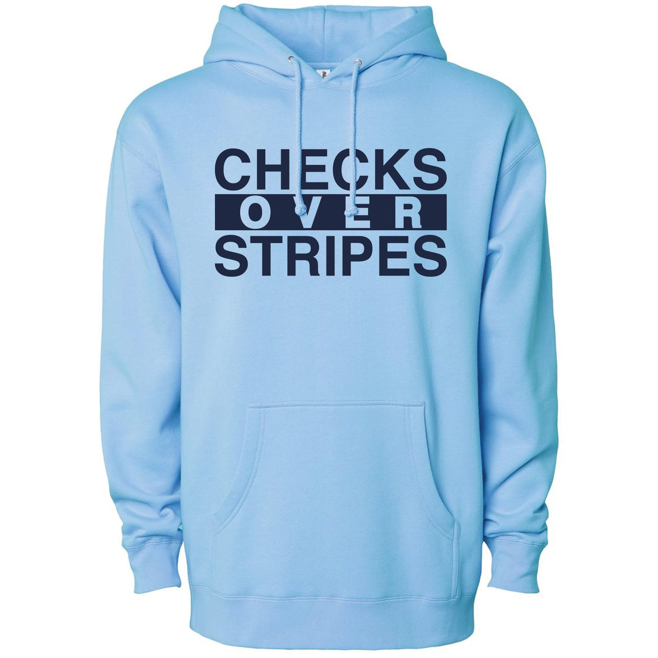 UNC All Star Pearl Blue 9s Hoodie | Checks Over Stripes, Light Blue
