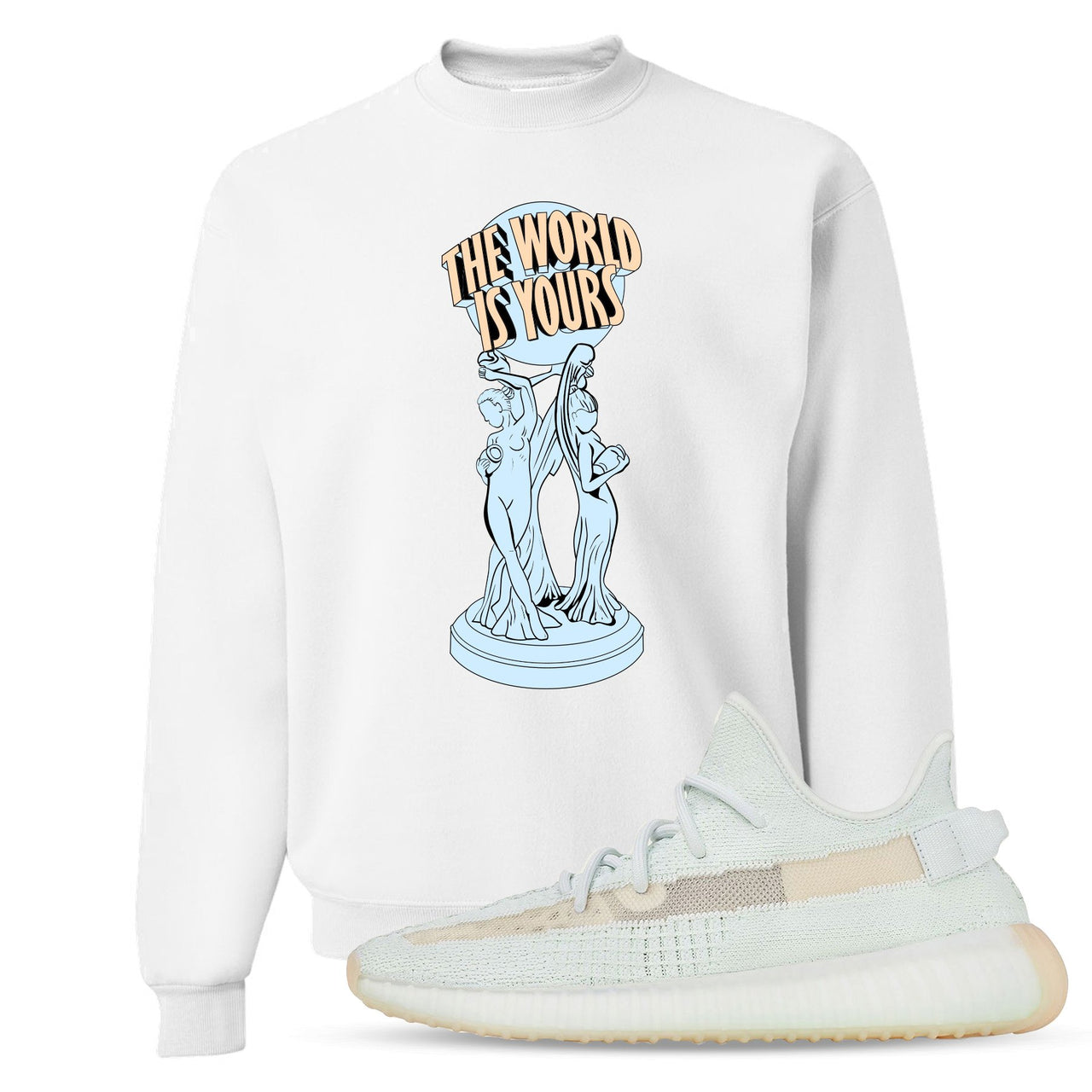 Hyperspace 350s Crewneck Sweater | The World Is Yours, White