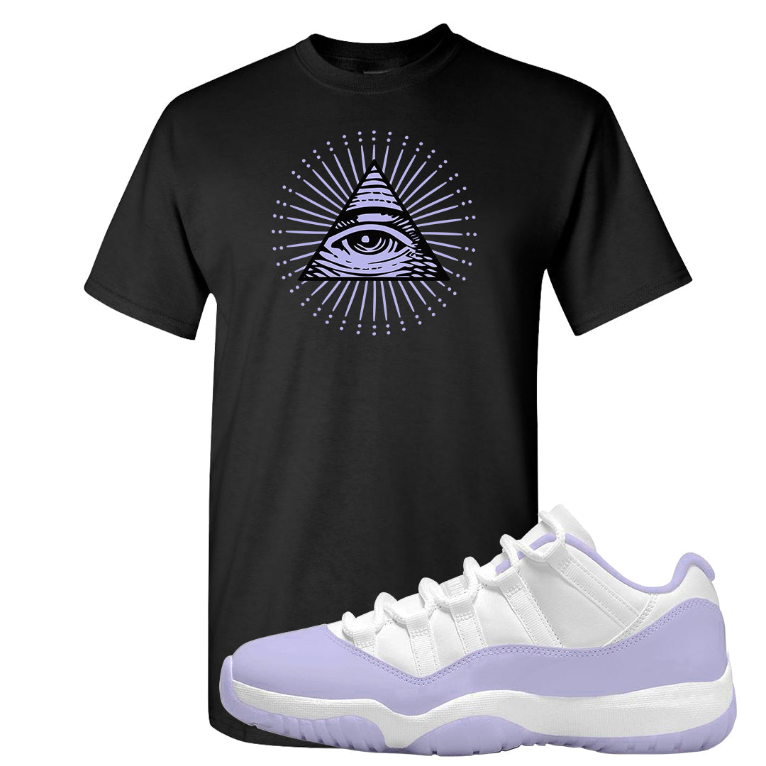 Pure Violet Low 11s T Shirt | All Seeing Eye, Black