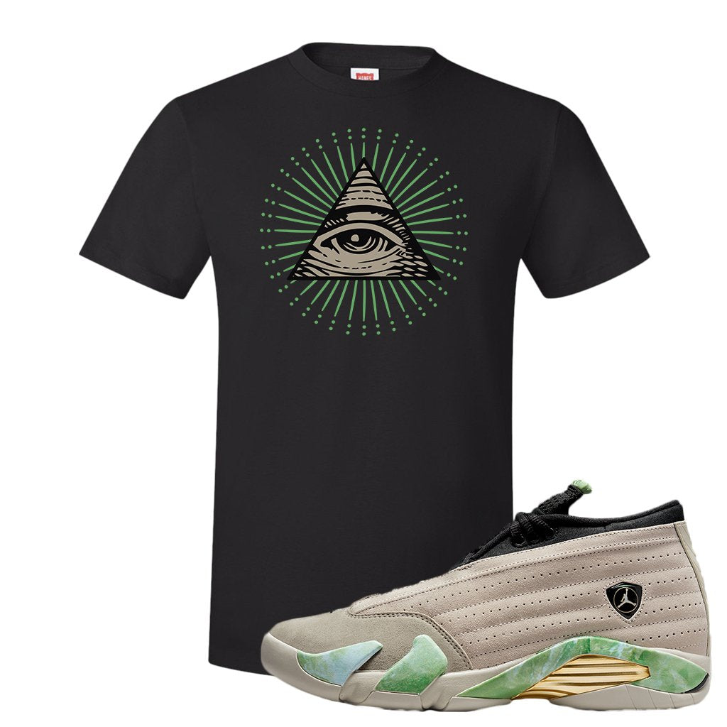 Fortune Low 14s T Shirt | All Seeing Eye, Black