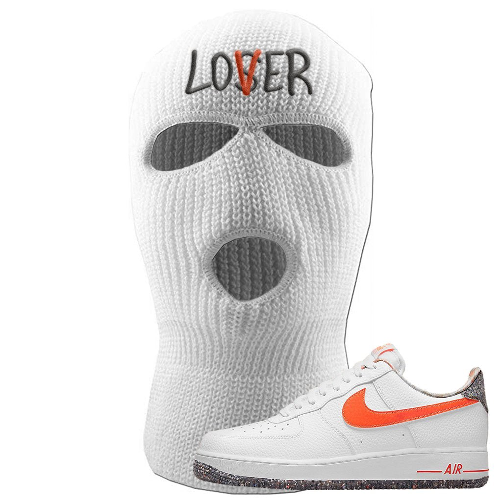 Air Force 1 Low Crimson Grind Rubber Ski Mask | Lover, White