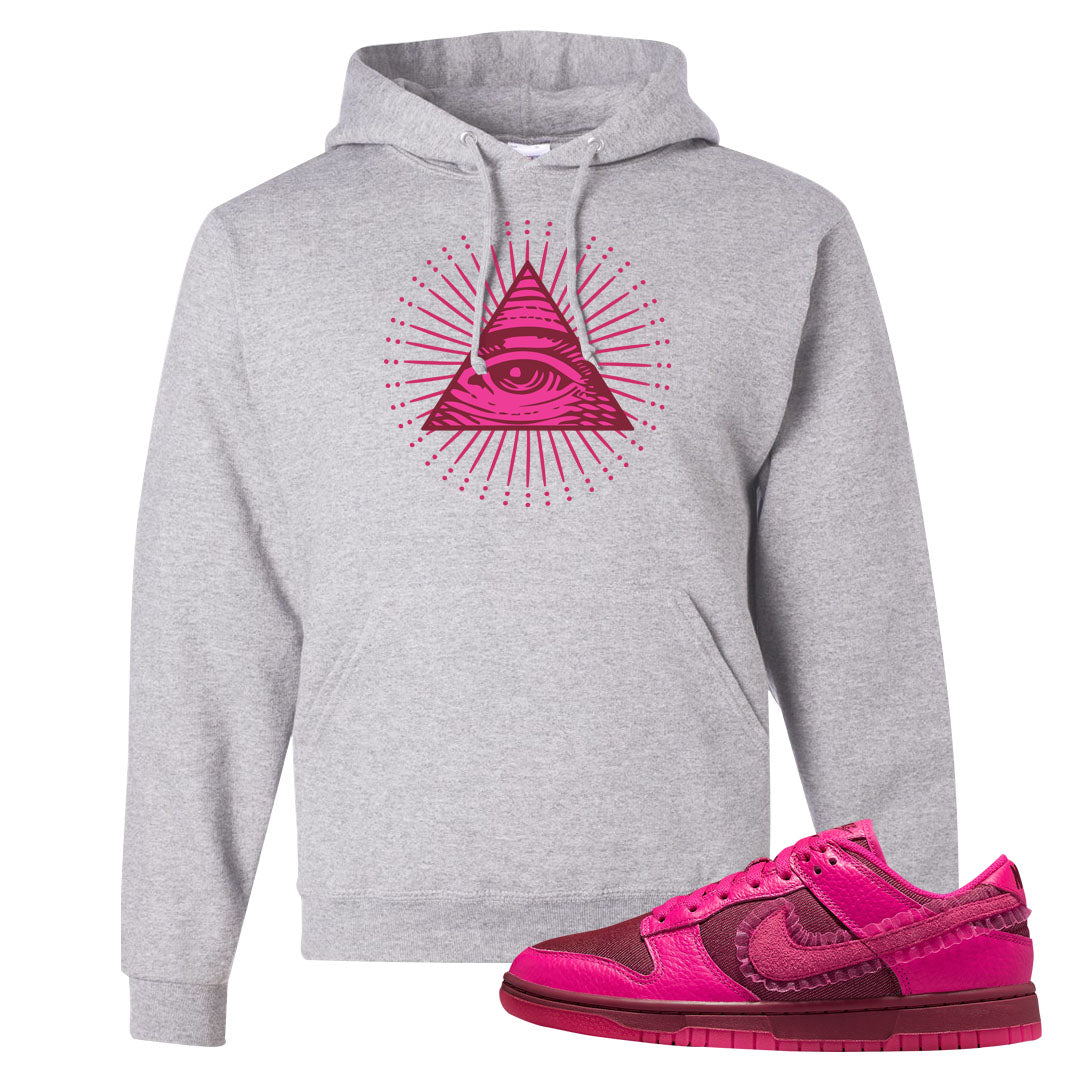 2022 Valentine's Day Low Dunks Hoodie | All Seeing Eye, Ash