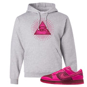 2022 Valentine's Day Low Dunks Hoodie | All Seeing Eye, Ash