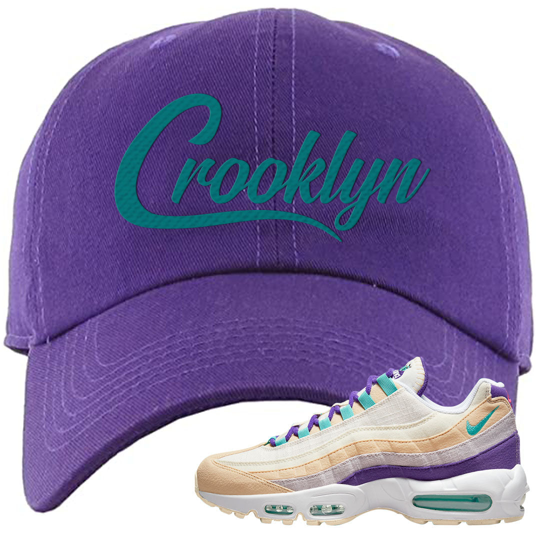 Sprung Natural Purple 95s Dad Hat | Crooklyn, Purple