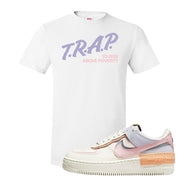 Sail Pink Glaze Orange Chalk 1s T Shirt | Trap To Rise Above Poverty, White