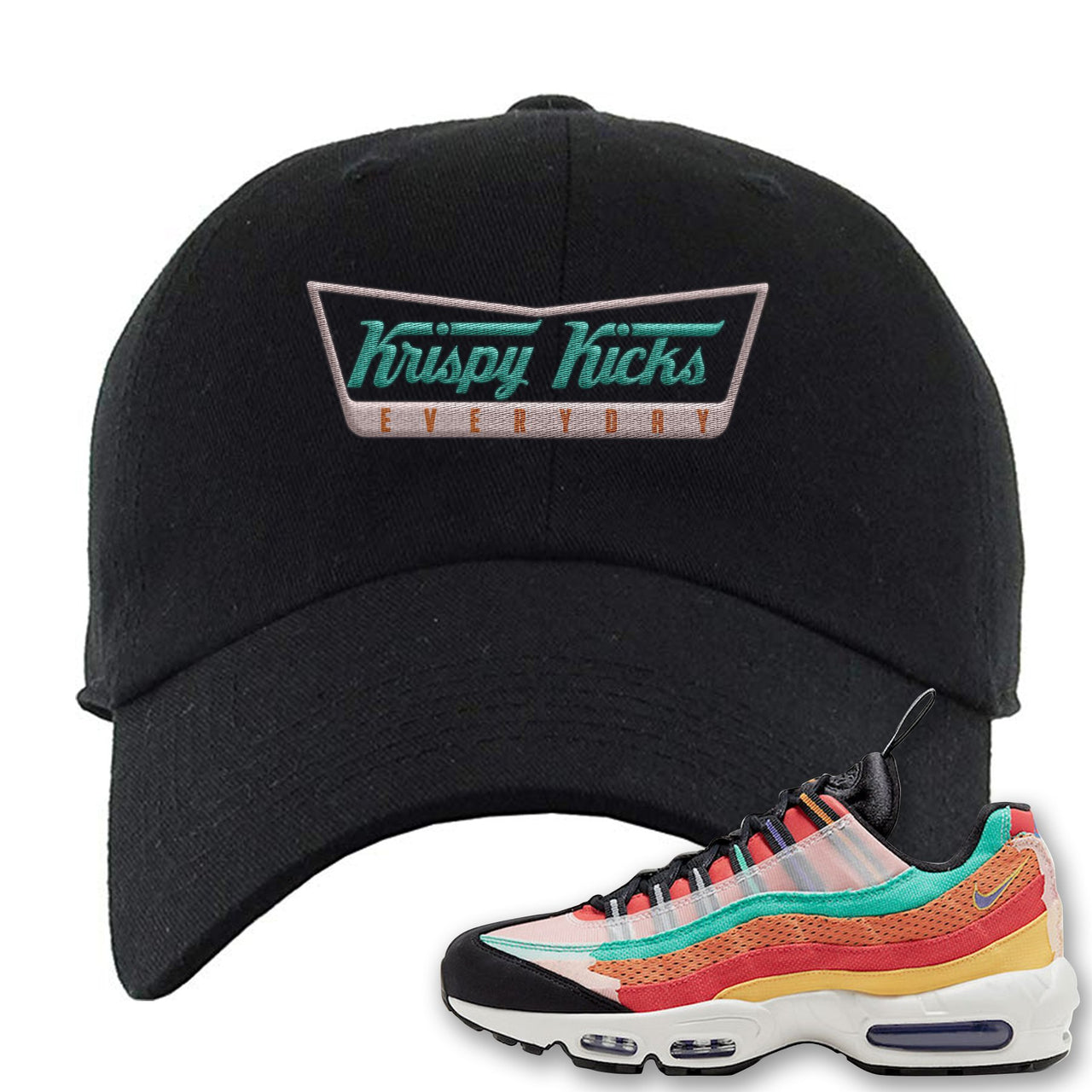 Air Max 95 Black History Month Sneaker Black Dad Hat | Hat to match Air Max 95 Black History Month Shoes | Krispy Kicks