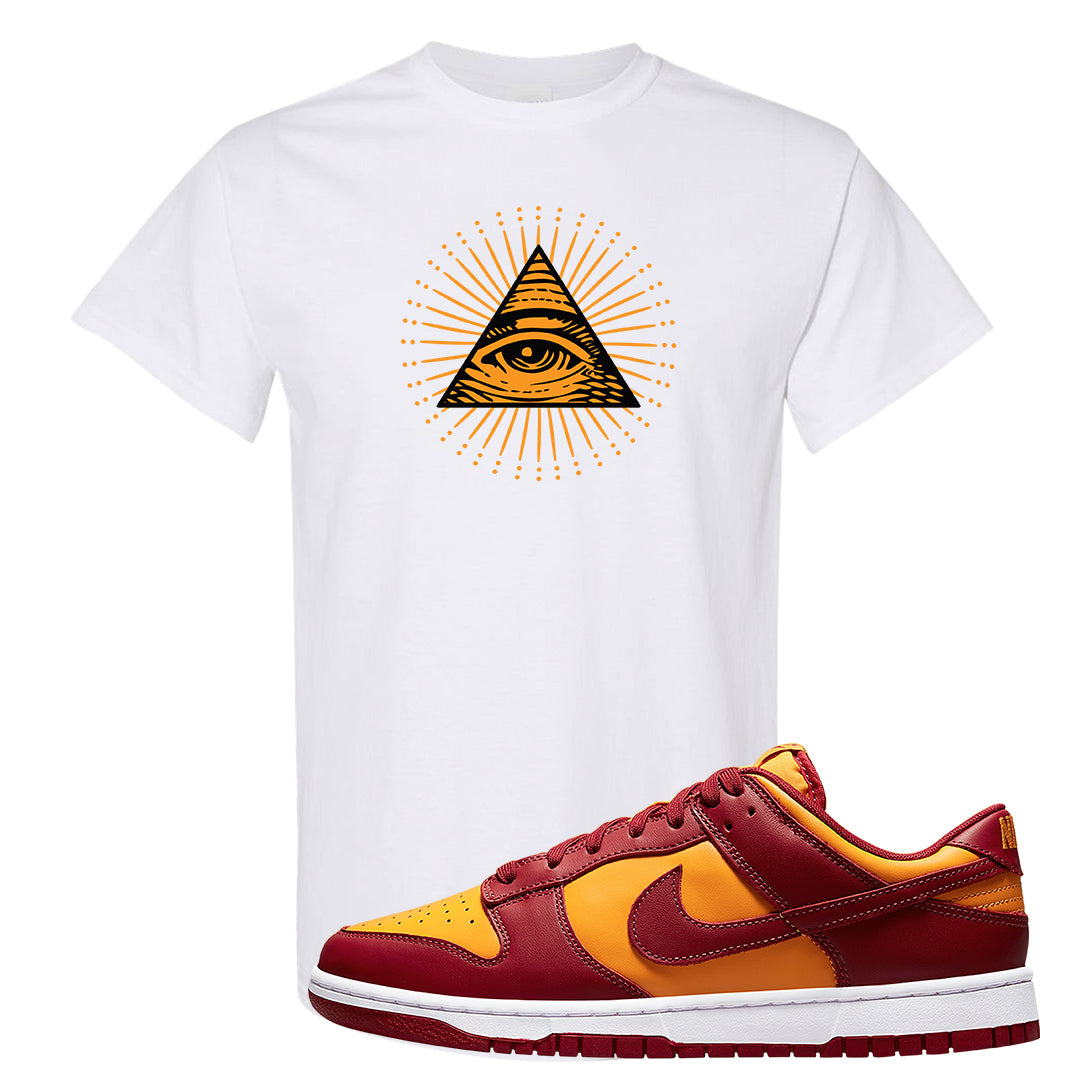 Midas Gold Low Dunks T Shirt | All Seeing Eye, White