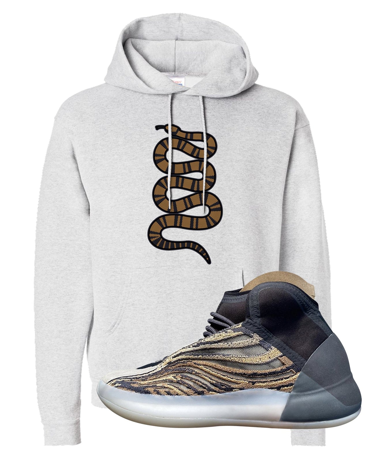 Amber Tint Quantums Hoodie | Coiled Snake, Ash