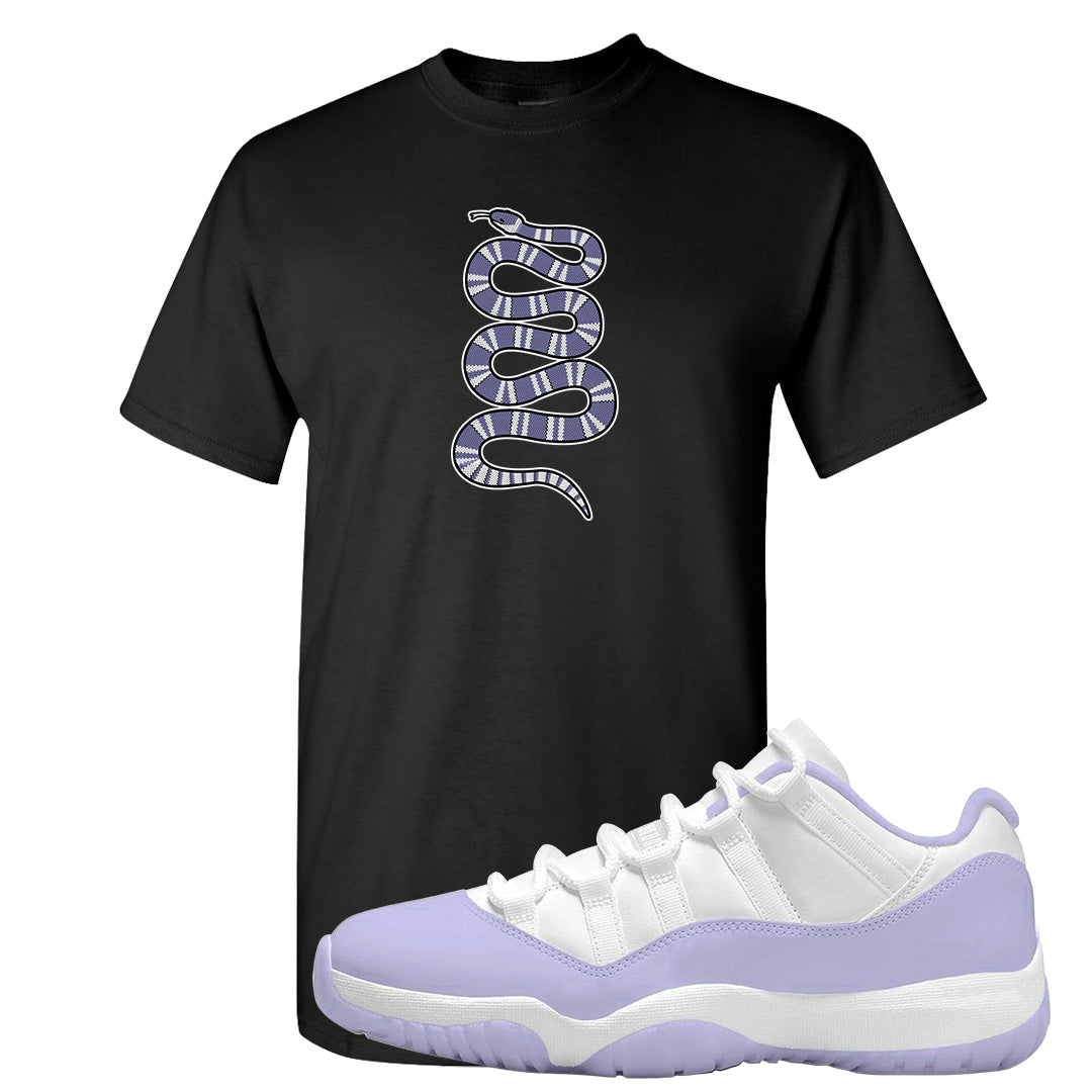 Pure Violet Low 11s T Shirt | Coiled Snake, Black