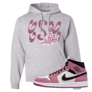 Berry Black White Mid 1s Hoodie | Certified Sneakerhead, Ash