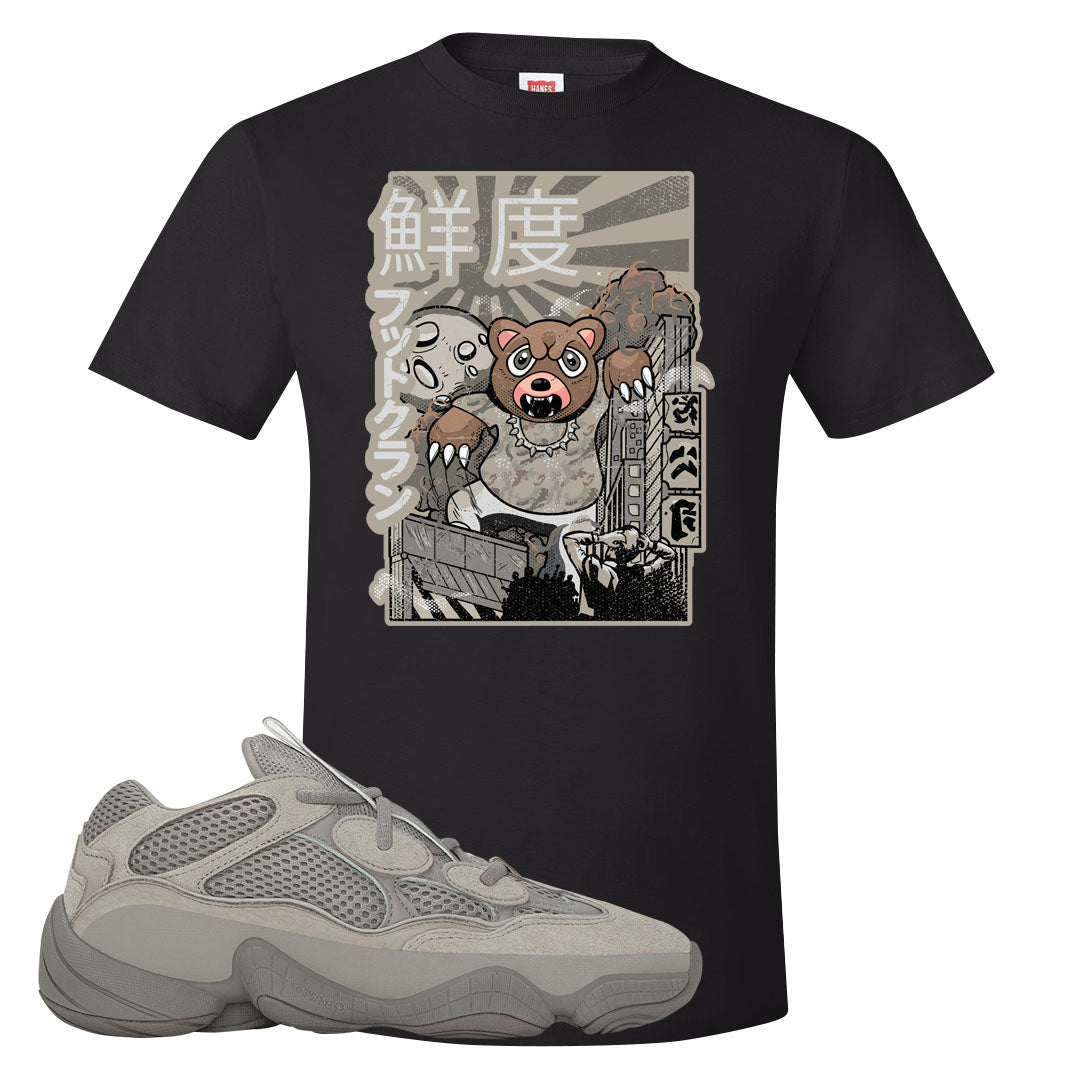 Ash Grey 500s T Shirt | Attack Of The Bear, Black