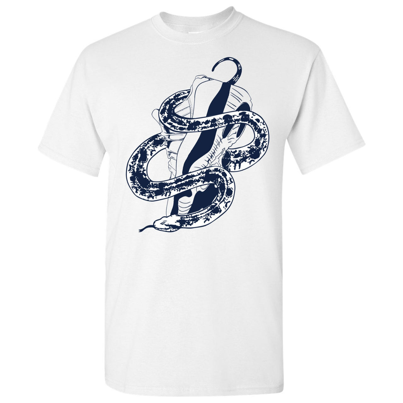 Snakeskin Low Blue 11s T Shirt | Snake Around Shoes, White