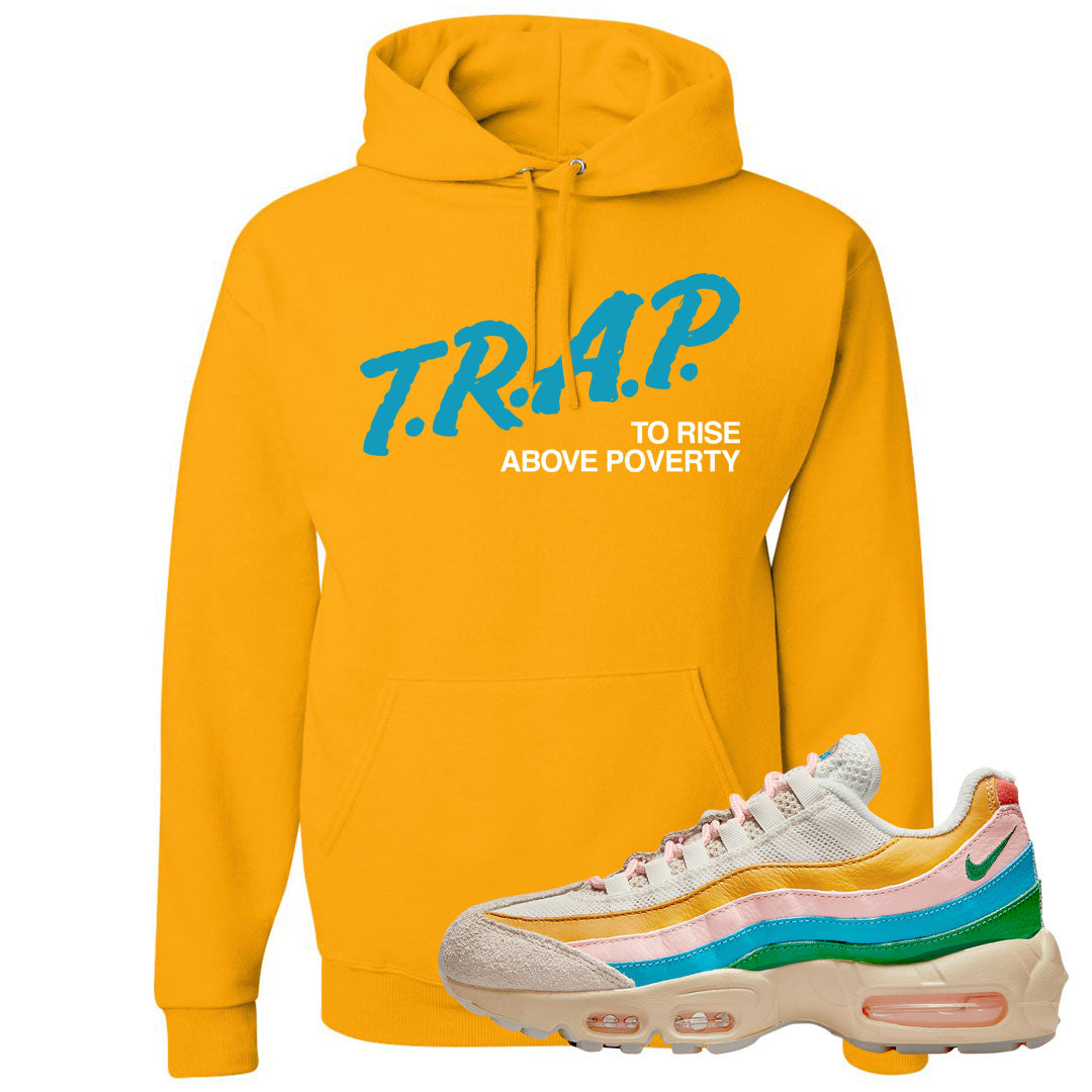 Rise Unity Sail 95s Hoodie | Trap To Rise Above Poverty, Gold