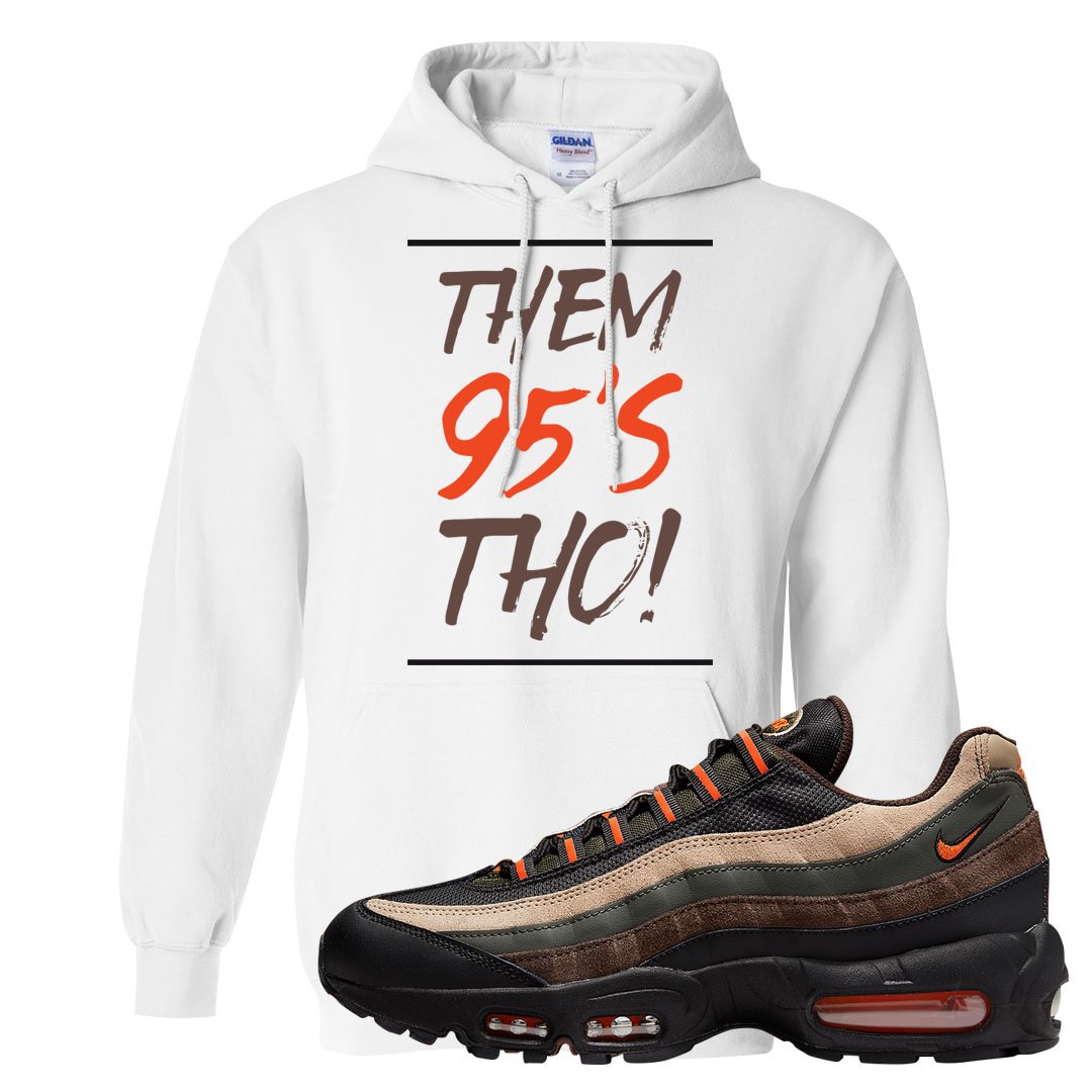 Dark Army Orange Blaze 95s Hoodie | Them 95's Tho, White