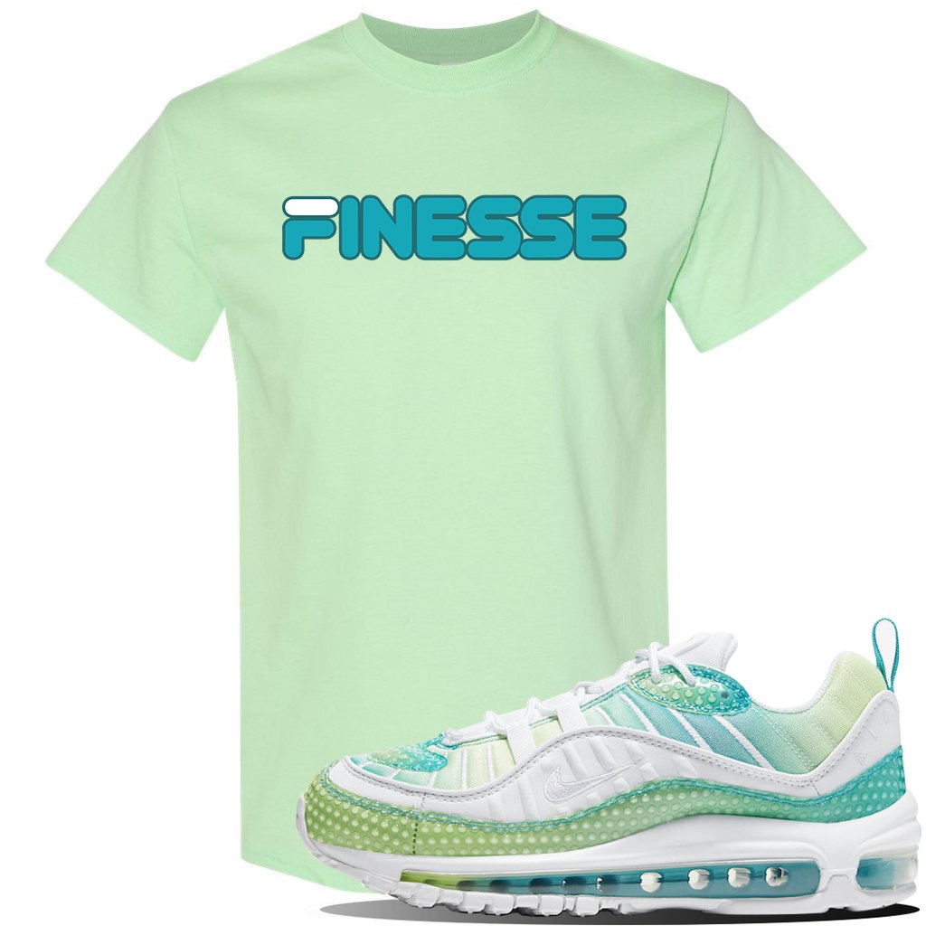 WMNS Air Max 98 Bubble Pack Sneaker Mint Green T Shirt | Tees to match Nike WMNS Air Max 98 Bubble Pack Shoes | Finesse