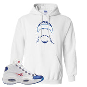 Blue Toe Question Mids Hoodie | Headband Corn Rows, White