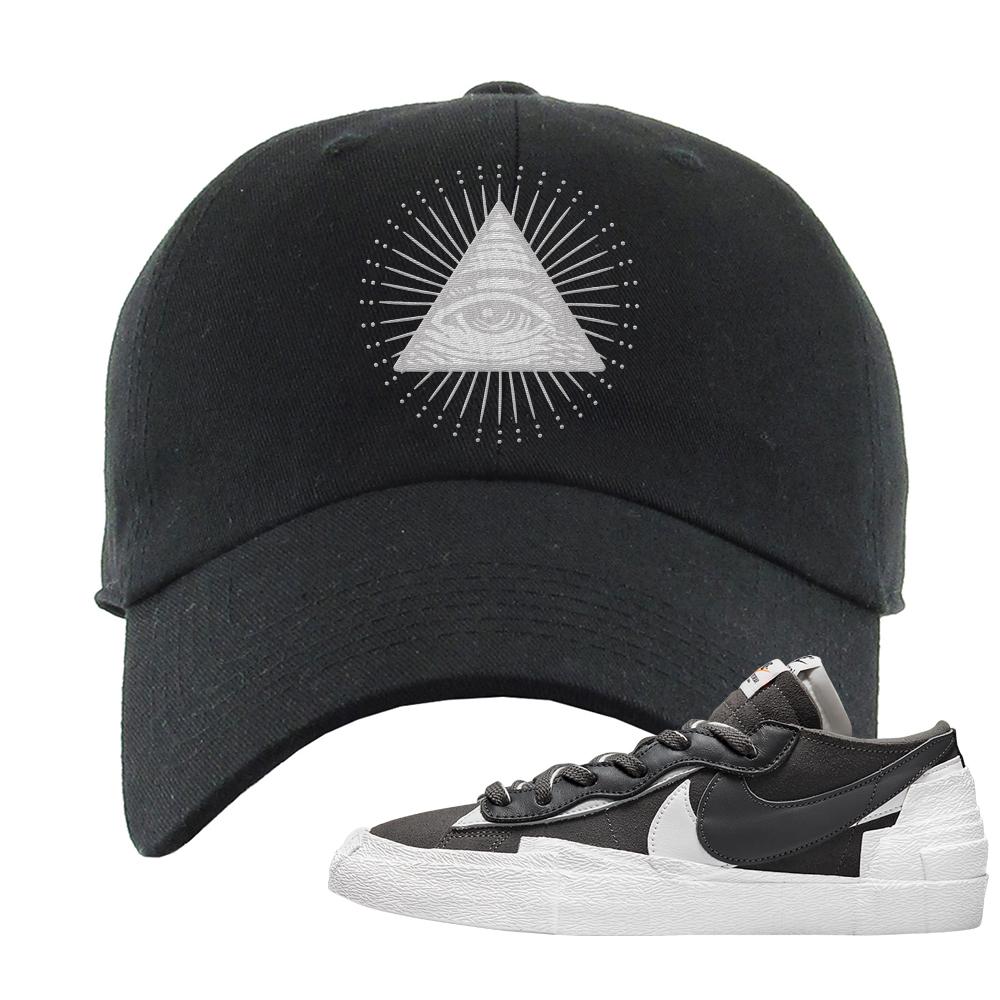 Iron Grey Low Blazers Dad Hat | All Seeing Eye, Black