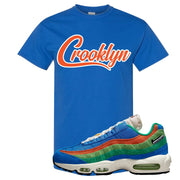 Light Blue Green AMRC 95s T Shirt | Crooklyn, Royal Blue