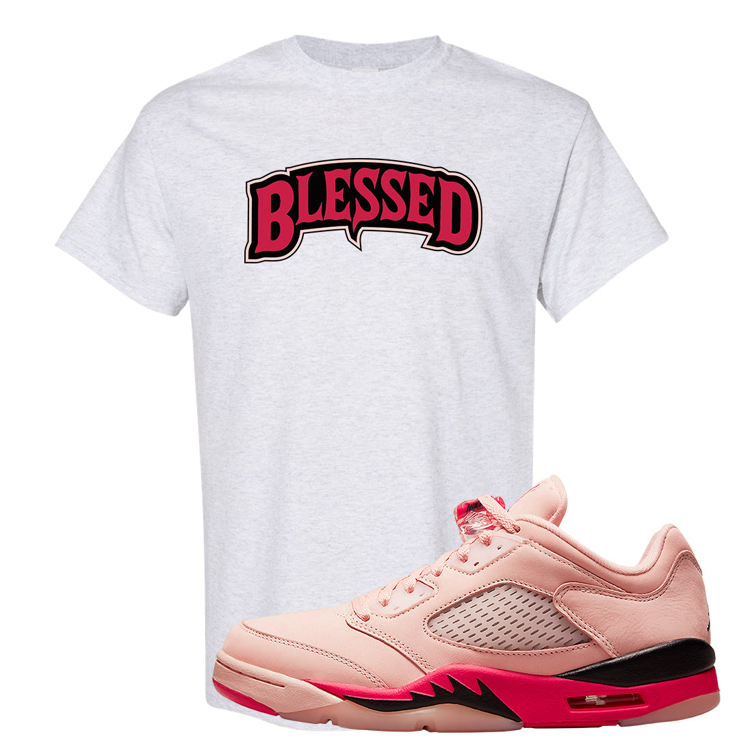 Arctic Pink Low 5s T Shirt | Blessed Arch, Ash
