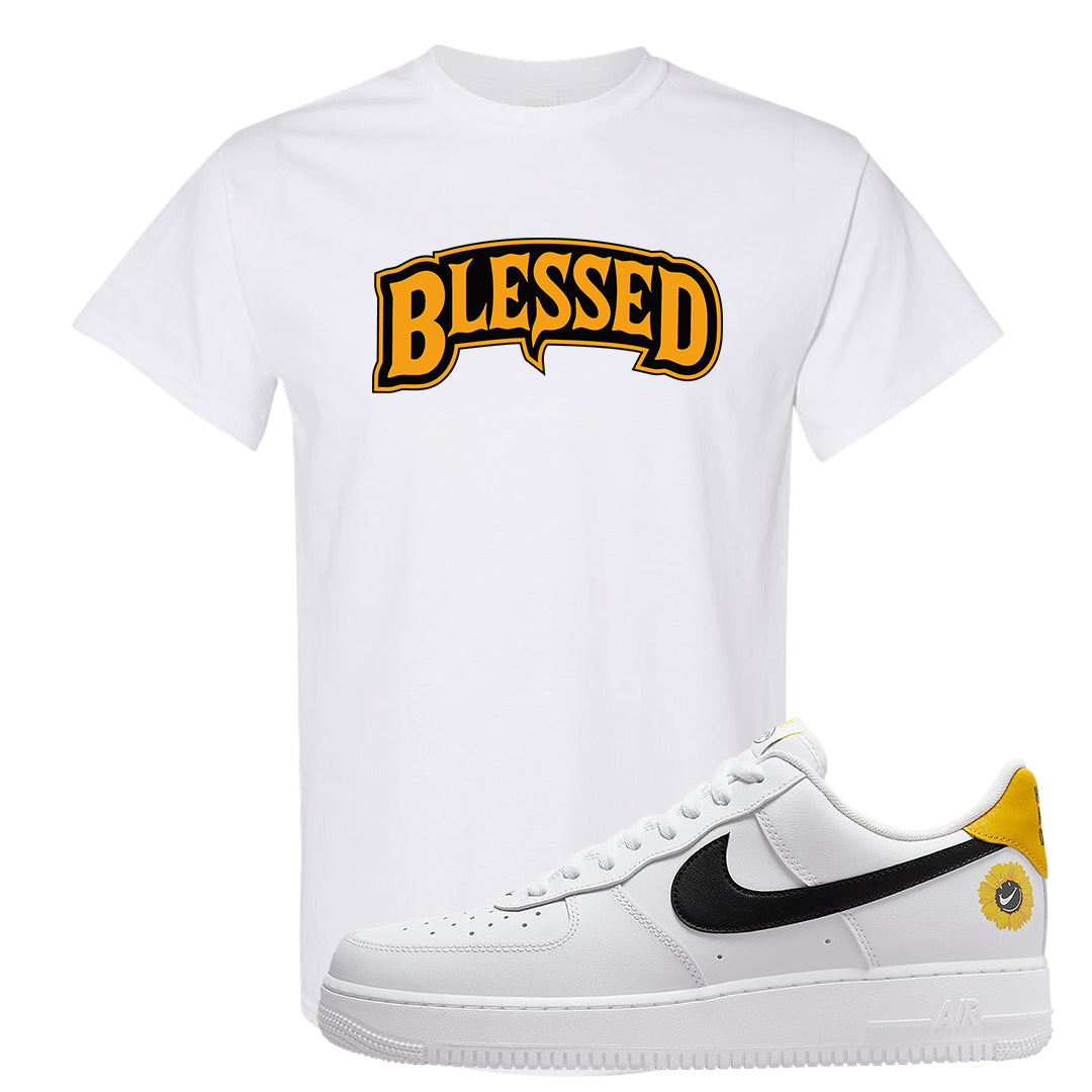 Have A Nice Day AF1s T Shirt | Blessed Arch, White