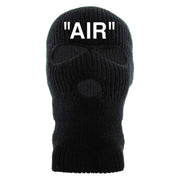 "Air" Black Custom Embroidered 3 Hole Ski Mask