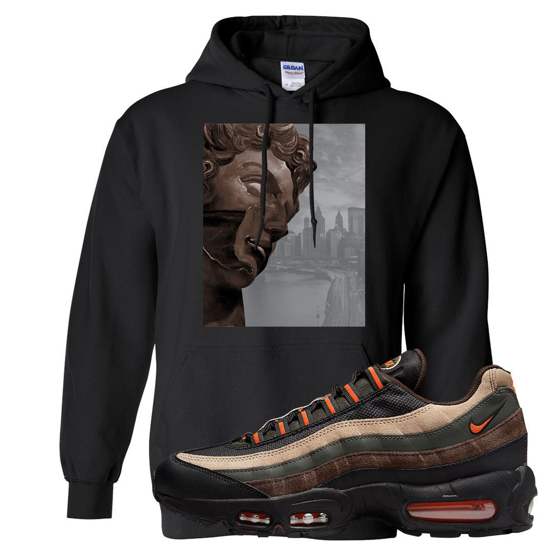 Dark Army Orange Blaze 95s Hoodie | Miguel, Black