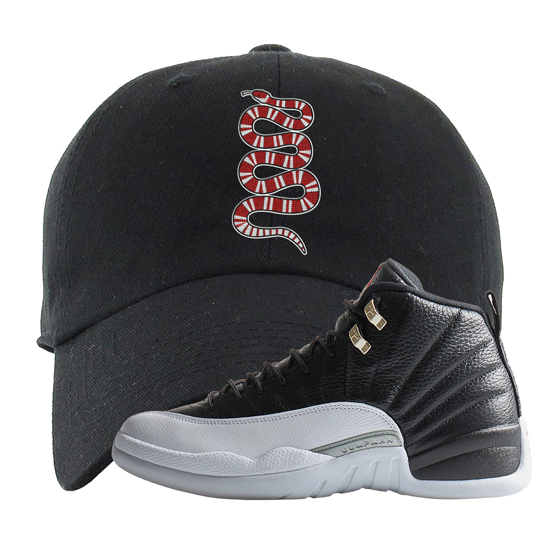 Playoff 12s Dad Hat | Coiled Snake, Black