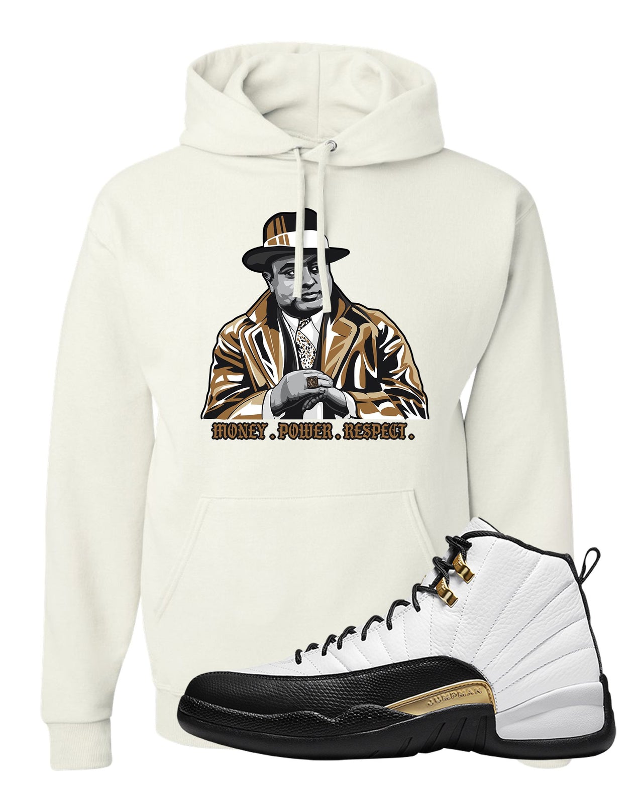 Royalty 12s Hoodie | Capone Illustration, White