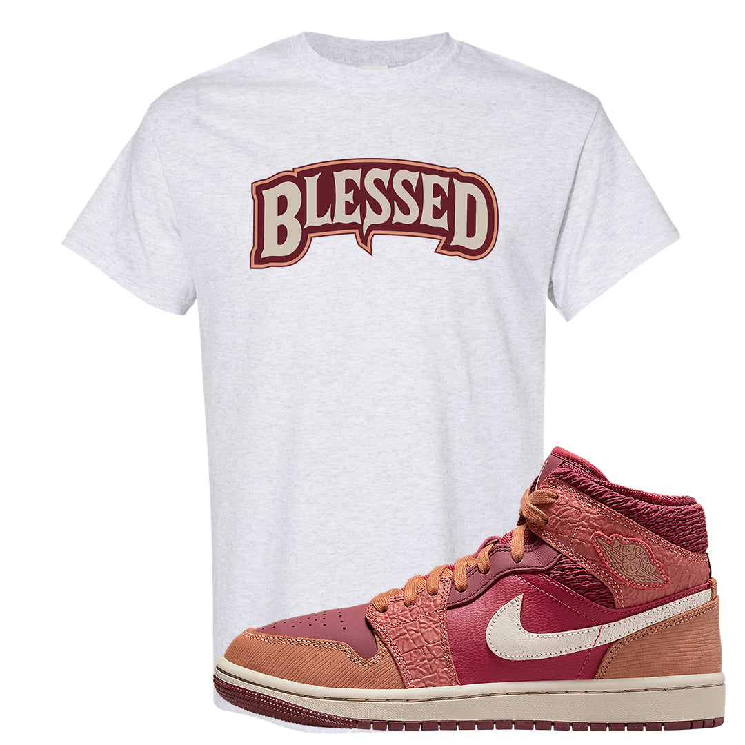 Africa Mid 1s T Shirt | Blessed Arch, Ash