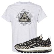 Zebra Golf 97s T Shirt | All Seeing Eye, Ash